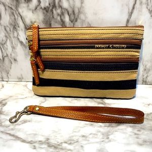 Dooney & Bourke stripped wristlet